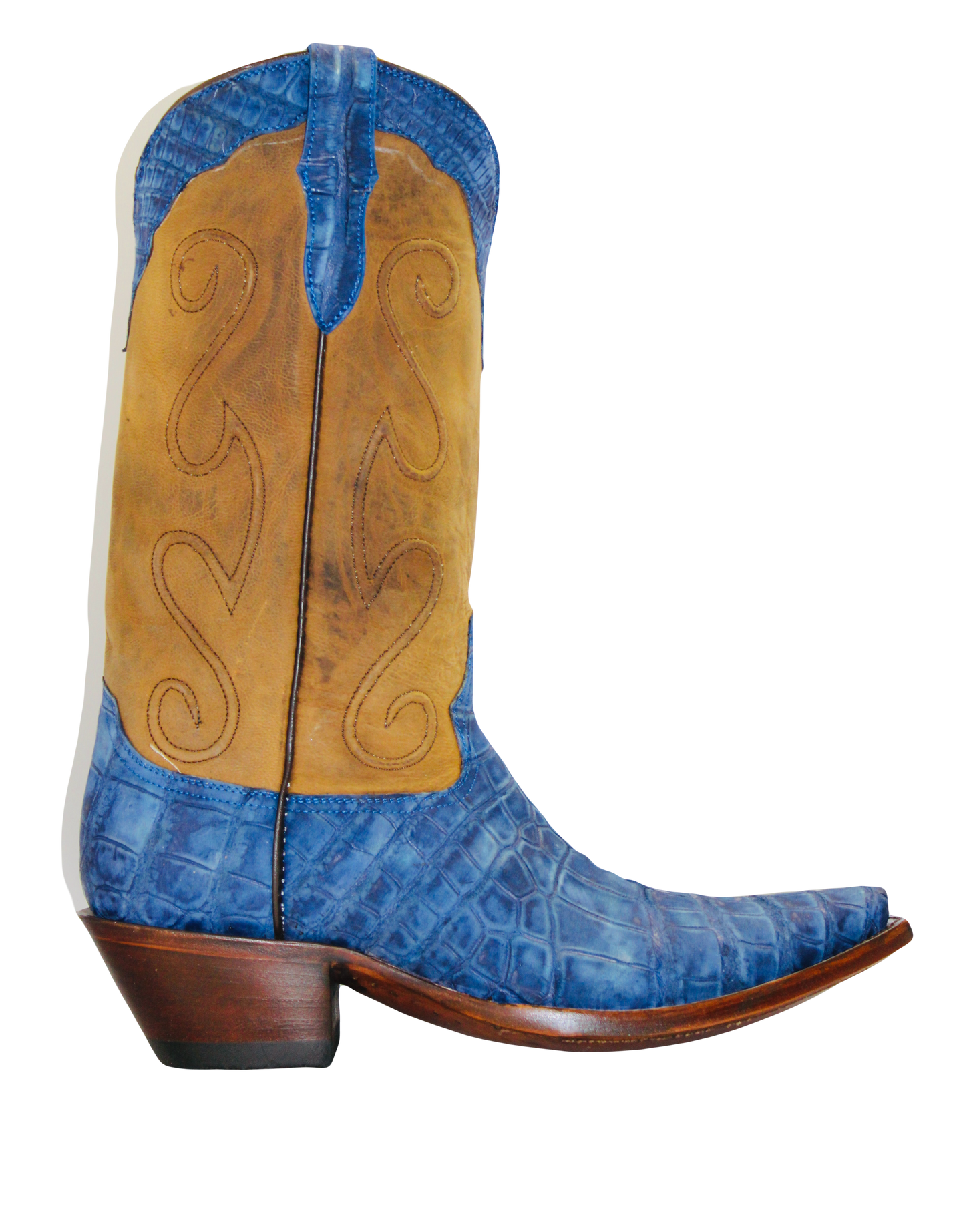 Hanson Exotics Blue Jean Sueded Alligator