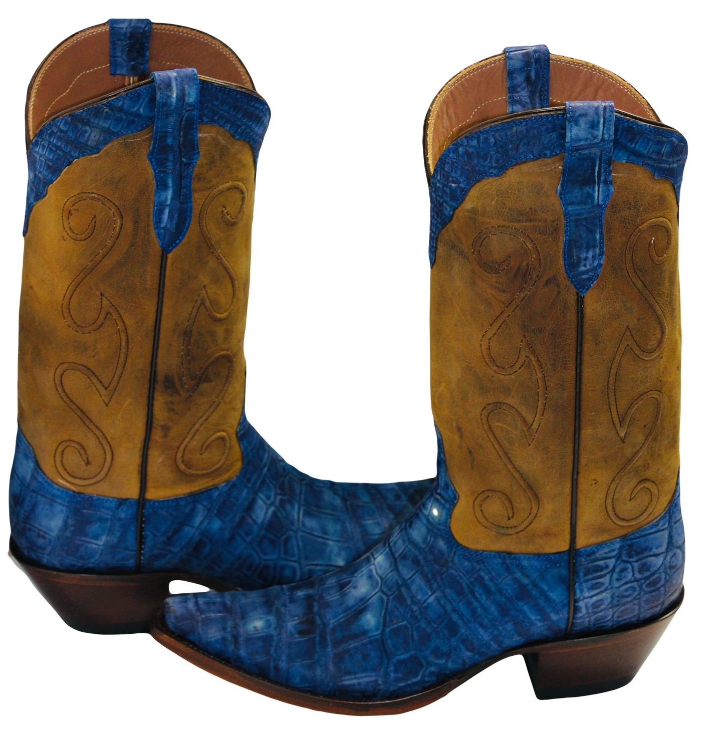 Hanson Exotics Blue Jean Sueded Alligator