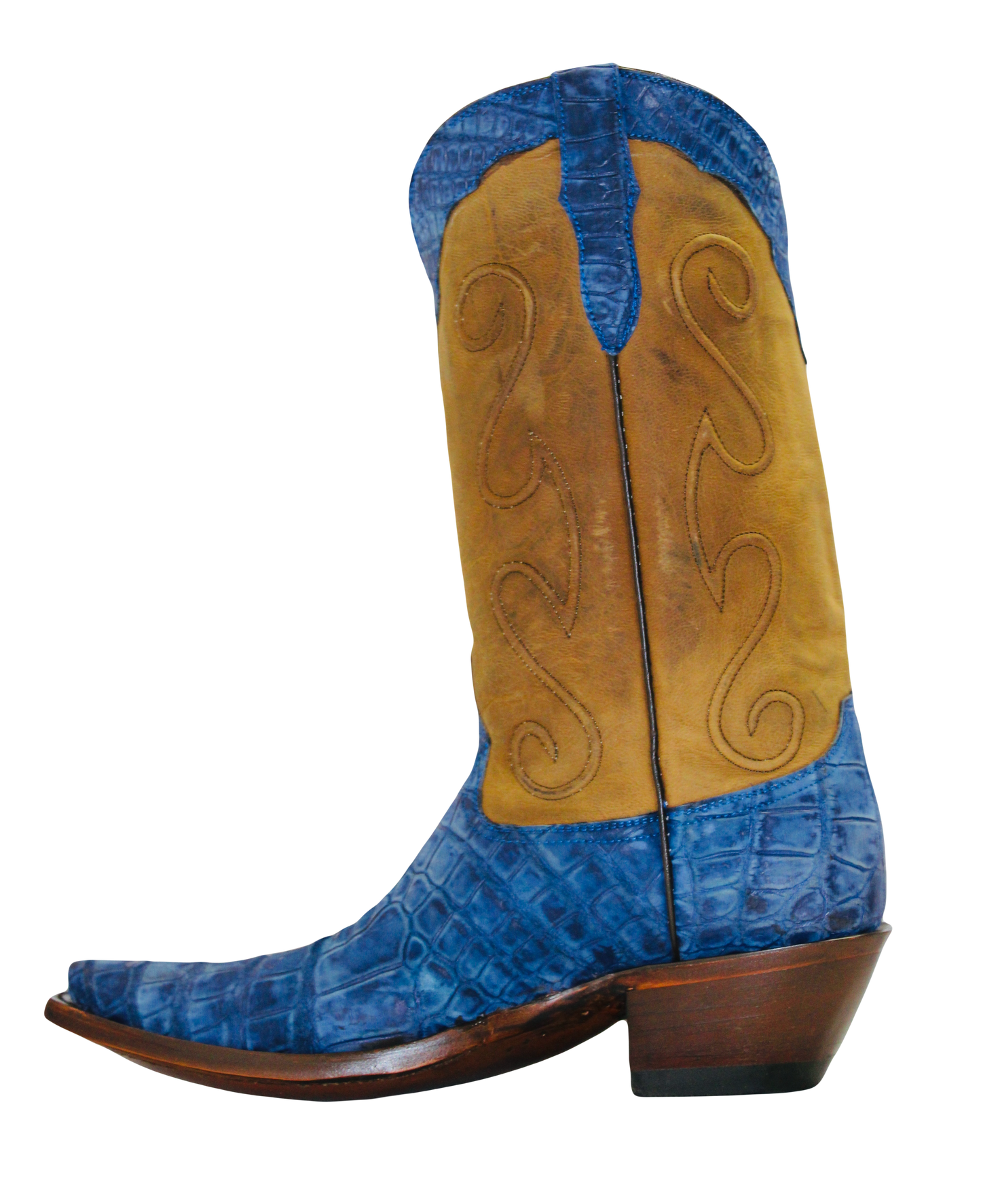 Hanson Exotics Blue Jean Sueded Alligator