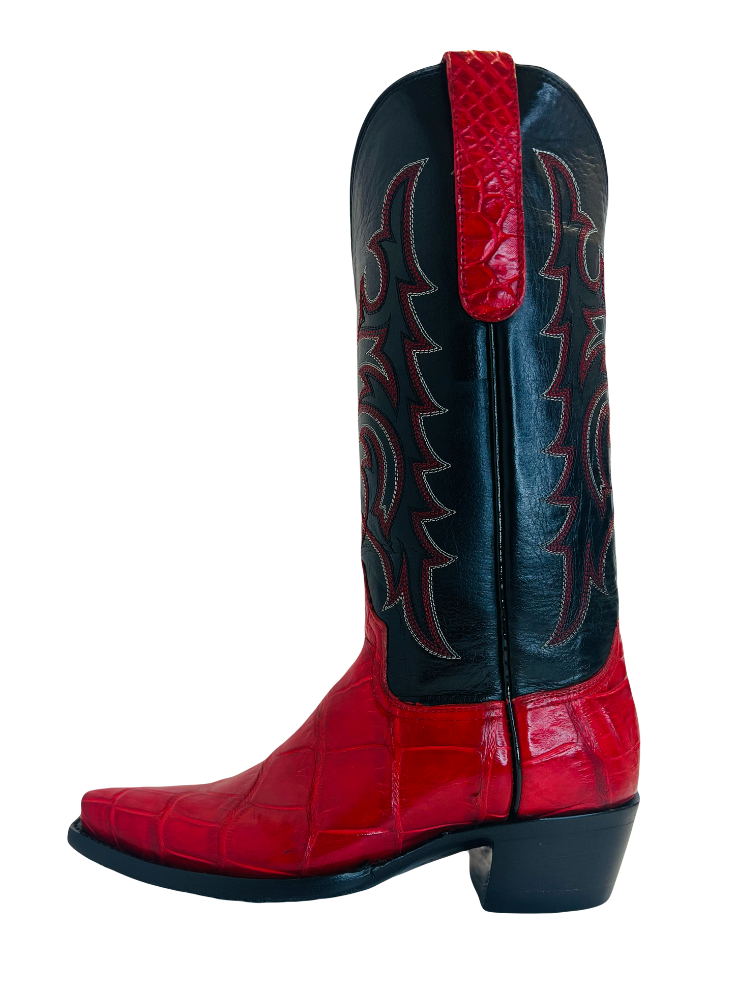 Hanson Exotics American Alligator women boots Lipstick Red