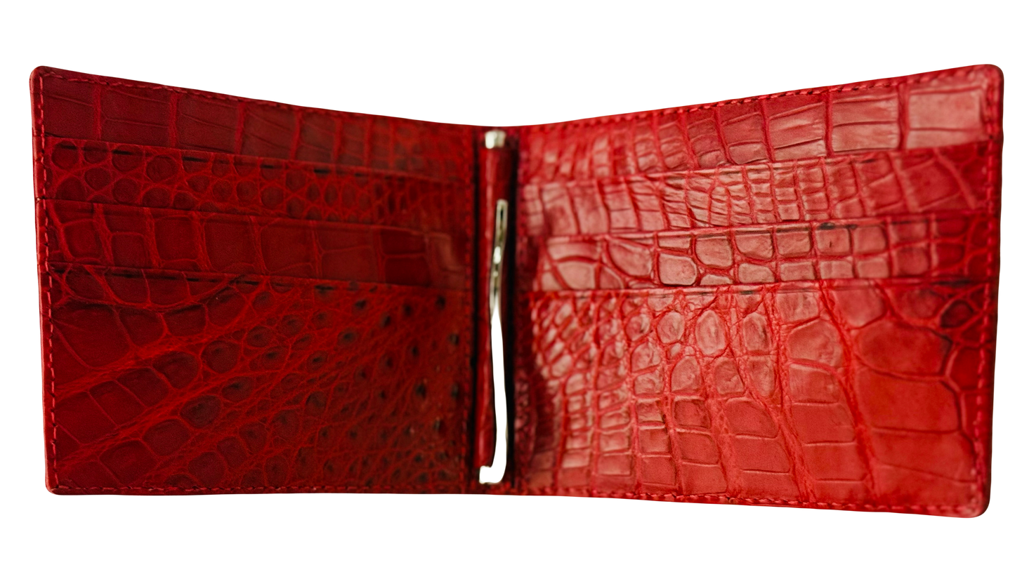 Hanson Exotics Bifold Money Clip Wallet Sangria