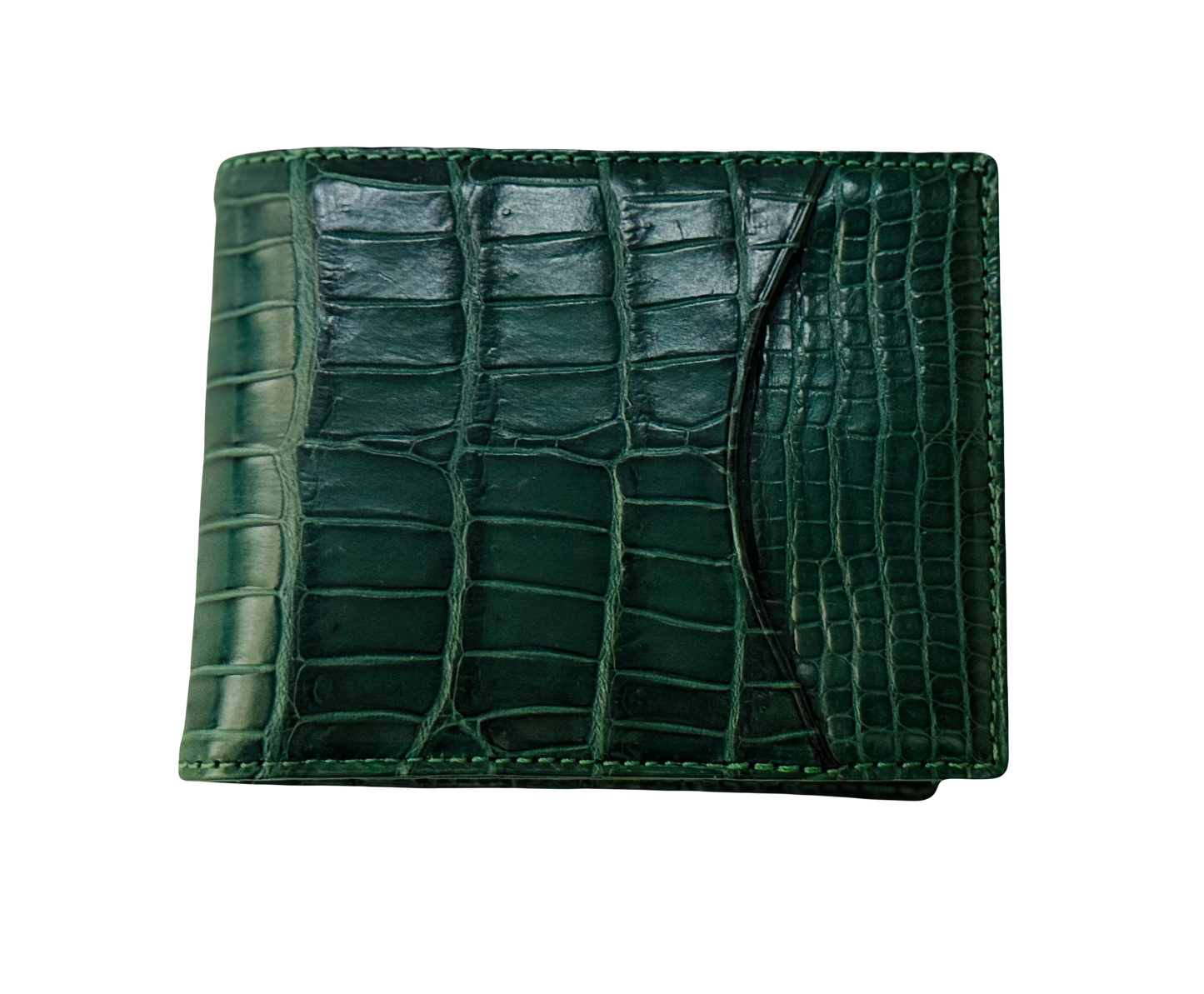 Hanson Exotics Bifold Money Clip Wallet B Forrest Green