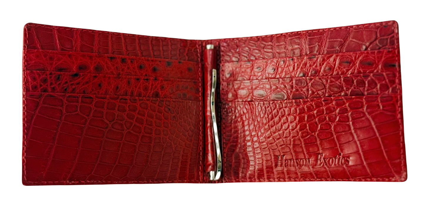 Hanson Exotics Bifold Money Clip Wallet B Sangria