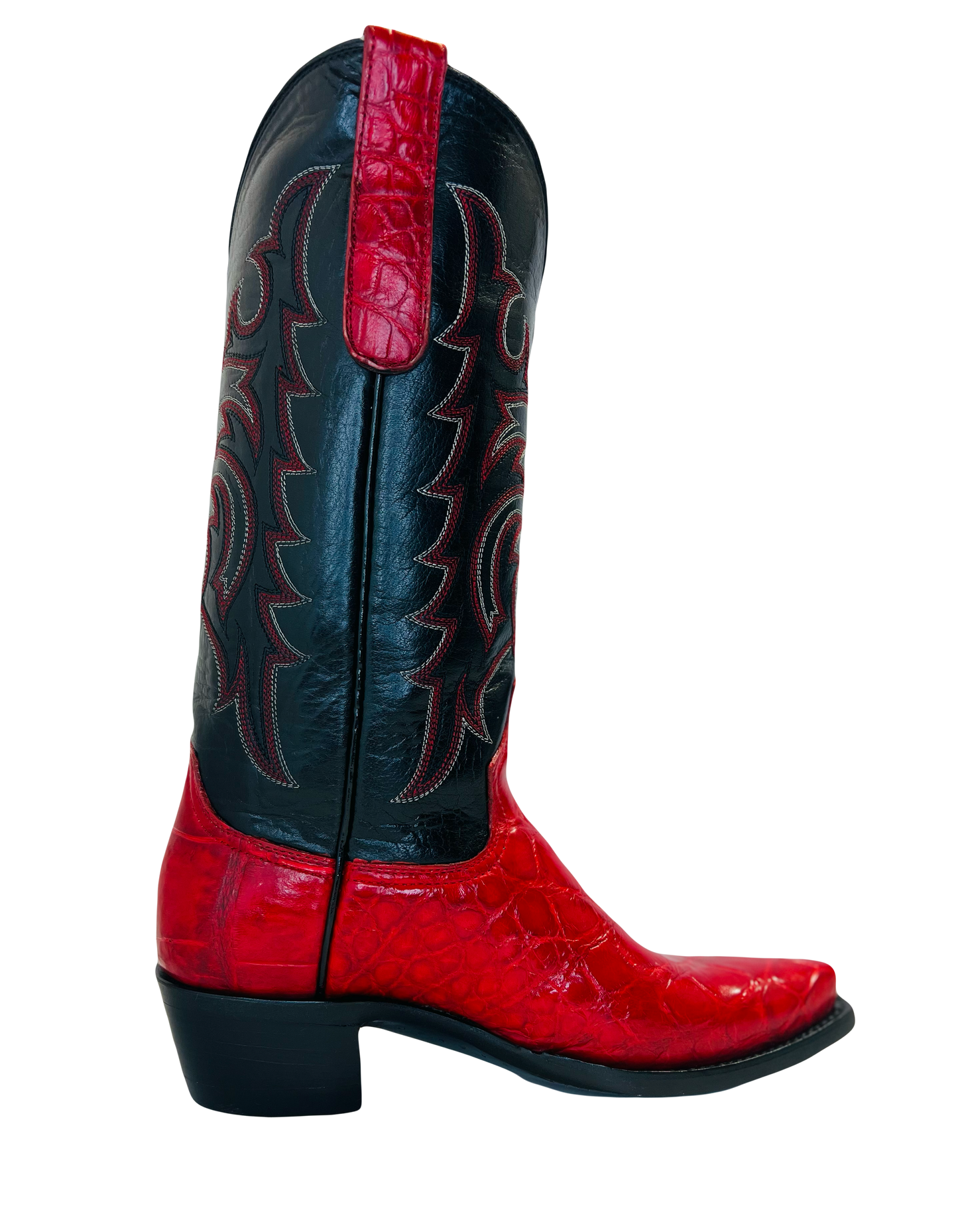 Hanson Exotics American Alligator women boots Lipstick Red