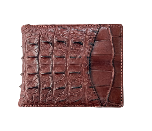 Hanson Exotics Bifold Money Clip Wallet Cognac