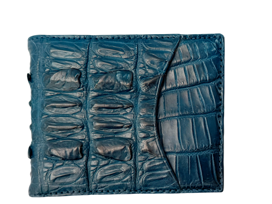 Hanson Exotics Bifold Money Clip Wallet Blue