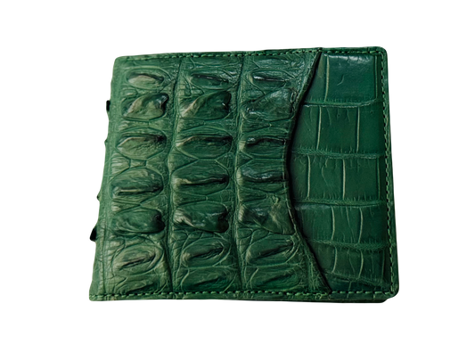 Hanson Exotics Bifold Money Clip Wallet Forrest Green