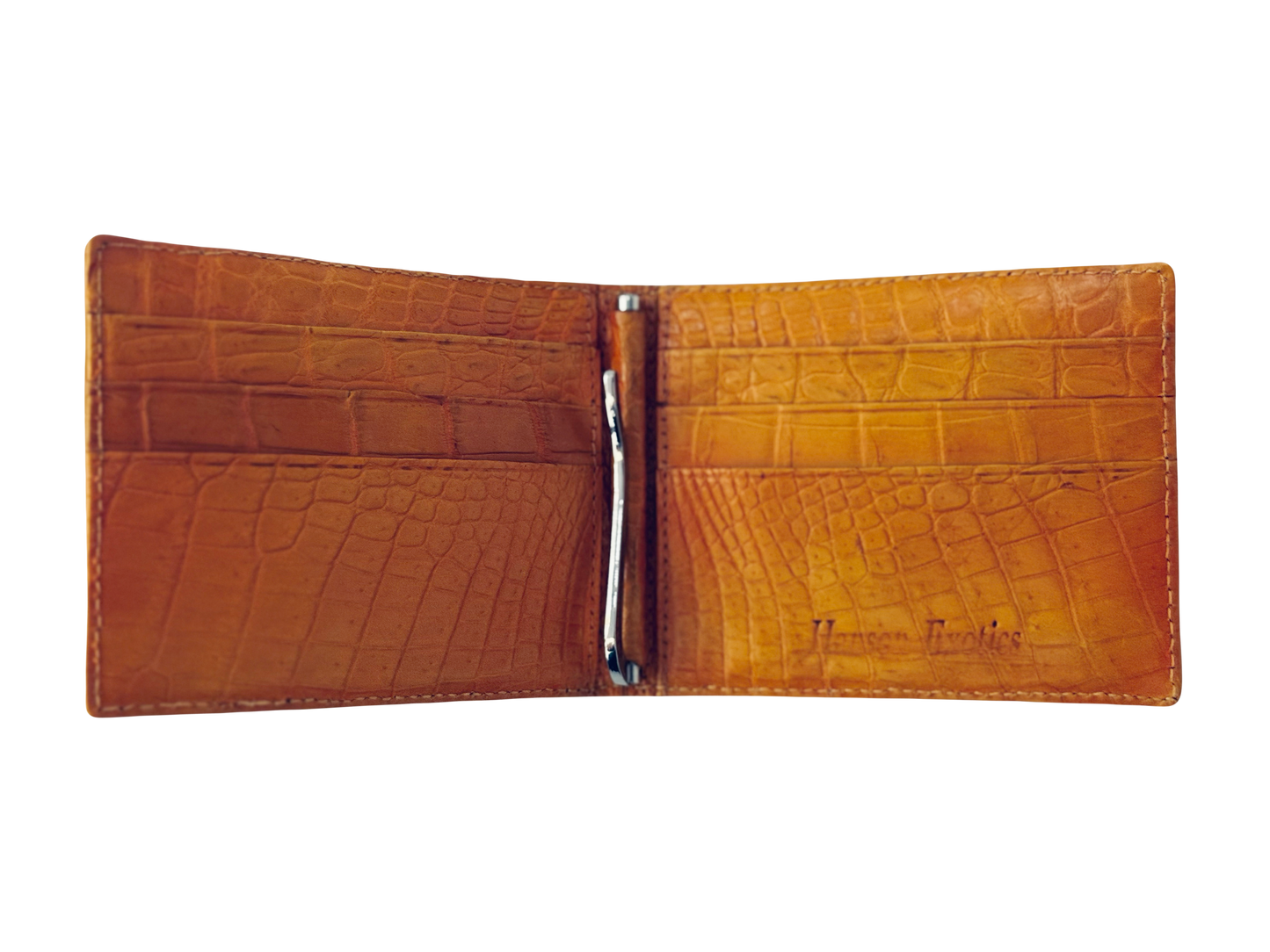 Hanson Exotics Bifold Money Clip Wallet Hay