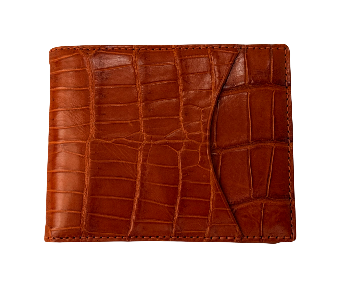 Hanson Exotics Bifold Money Clip Wallet B Cognac