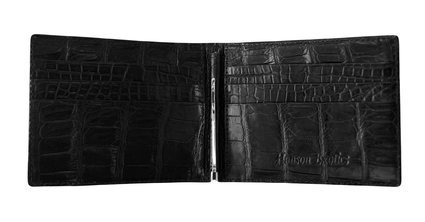 Hanson Exotics Bifold Money Clip Wallet B Black